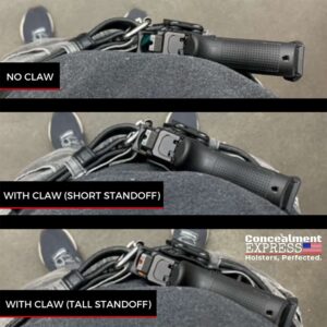 Concealment Express Holster Claw Kit - Made in The USA, for IWB & Tuckable Gun Holsters from Rounded by Concealment Express (Holster Not Included) - Fits Left & Right Hand - Holster Wing, Modwing