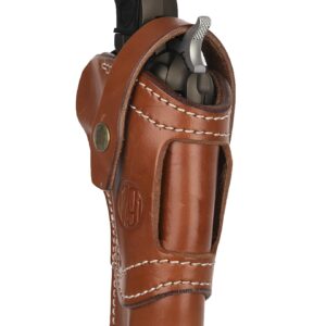 1791 GUNLEATHER Single Six Holster - Ambidextrous Leather Revolver Holster, Fits Ruger Wrangler, Heritage Rough Rider, Colt SSA and Similar Six Gun Pistols (Size 5.5) Brown