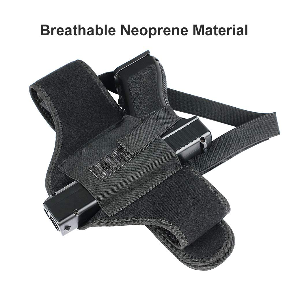 General Vertical Gun Holster Adjustable for Most Kinds of Pistols Xaegistac (Black2)