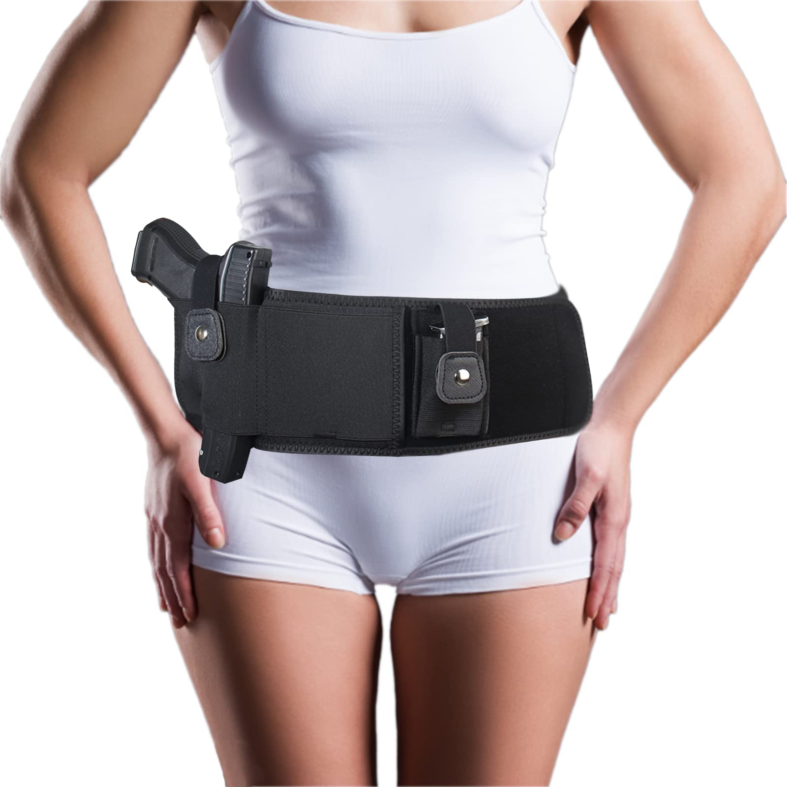 Belly Band Gun Holster for Concealed Carry, Diving Material Belt,IWB Gun Holsters,for Men and Women,50inch