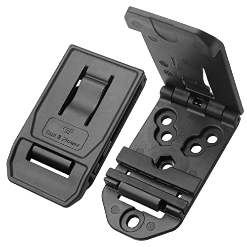 G&F 1-Pack Tactical Belt Clip, Universal Utility Polymer Belt Clip for Holsters, Magazine Pouches and Attachments, Outside Waistband Carry Accessories, 360-Adjustable Belt Loop Attachment.…