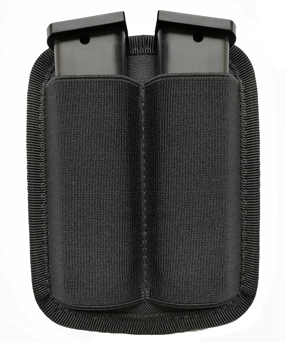 Gun Holster/Double Magazine Pouches for Concealed Carry, Waistband Pistol Holster, Men/Women Universal Handgun Holster for Right/Left Hand (Black)