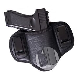 poyolee tactical pancake holster, concealed carry gun holster for men, universal iwb holster for pistol, fits glock 19 17 20 23 | beretta 92 fs, px4, xdm, mp with laser.