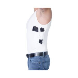 AC UNDERCOVER Concealed Carry Clothing Shirt Tank Top Concealment Gun Holster CCW Tactical (White, X-Large)