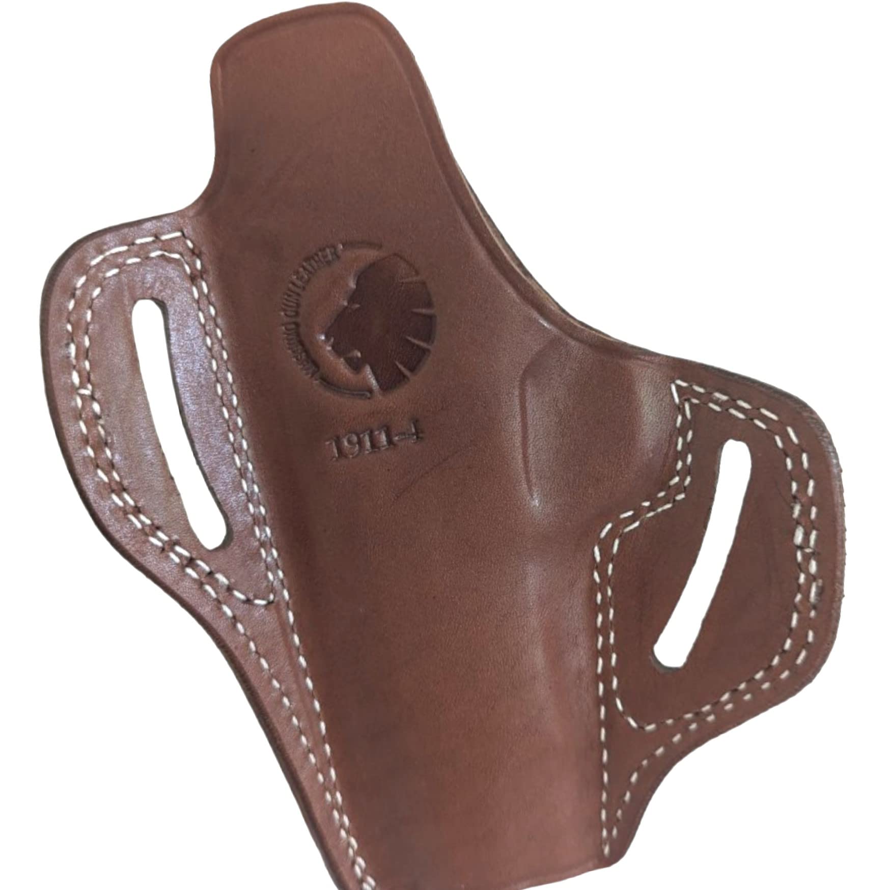 Colt 1911 Commander OWB Pancake Leather Gun Holster 4" - 4.25" (Brown)