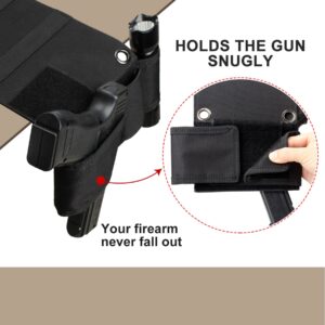 FIREDOG Bedside Holster, Bed Gun Holster for Mattress Car Desk Home Office,Fits for Glock 17 22 S&W Different Handgun Holster