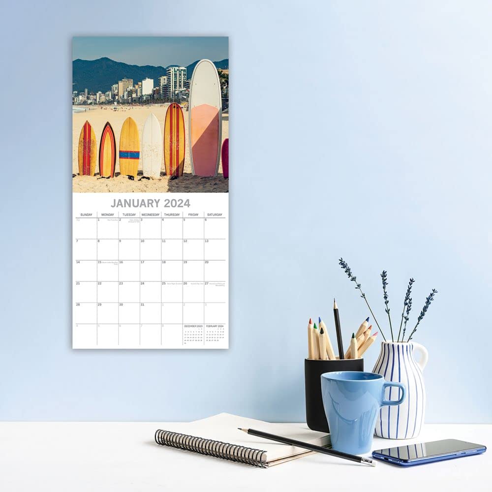 The Gifted Stationery Co Ltd, Surf Life 2024 Wall Calendar