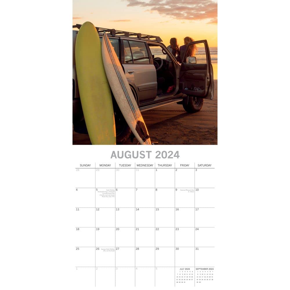 The Gifted Stationery Co Ltd, Surf Life 2024 Wall Calendar