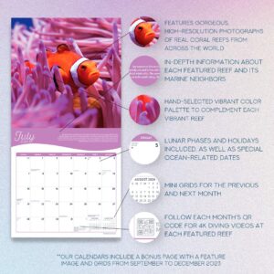 Coral | 2024 Wall Calendar | 12x24 Inch | Marble City Press