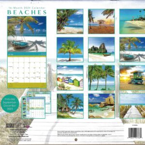 Beaches 2024 Full Size Wall Calendar for Planning, Scheduling, and Organizing