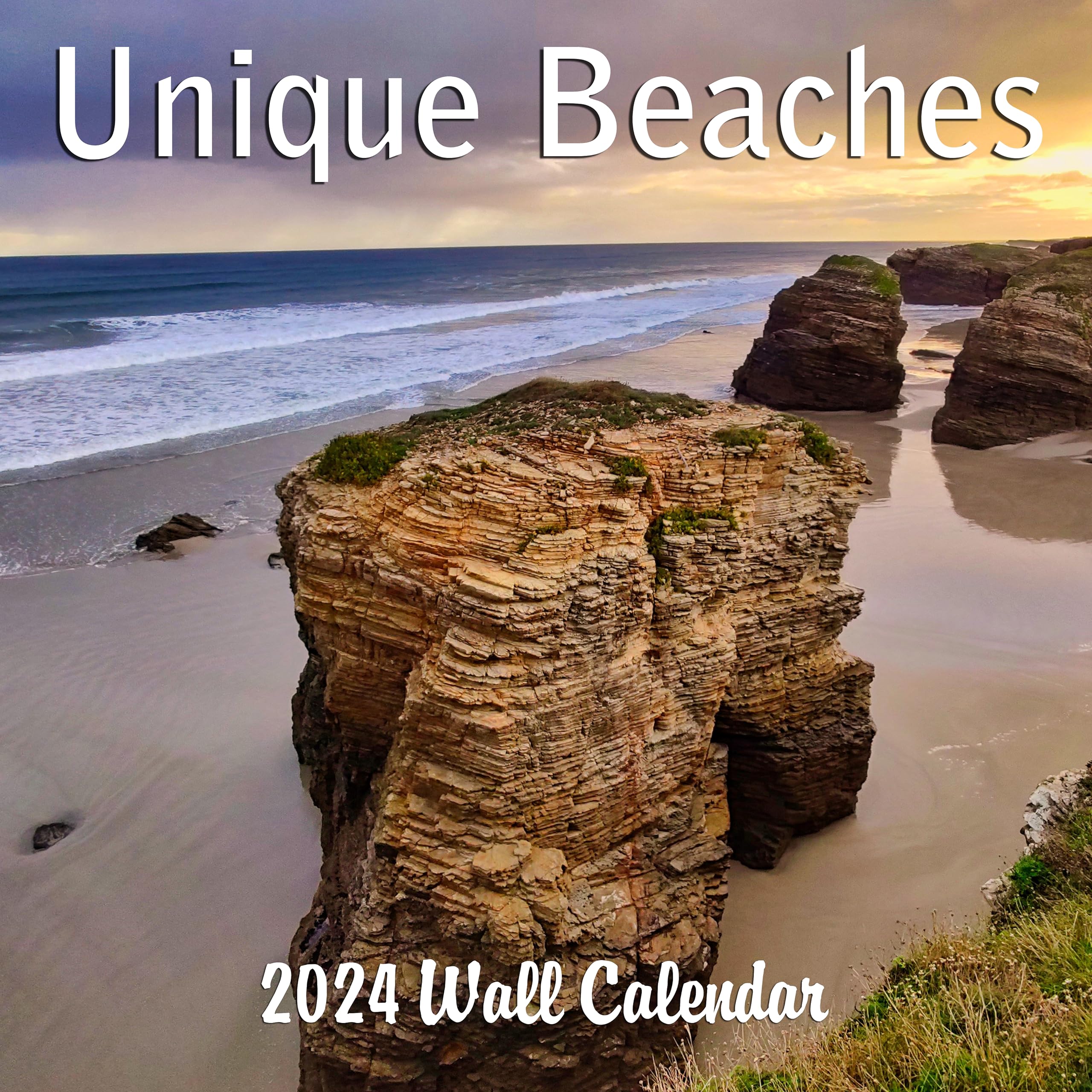 2024 Beaches Monthly Wall Calendar | 12" x 24" | Thick Sturdy Paper | Nature Landscapes Calendar 2024