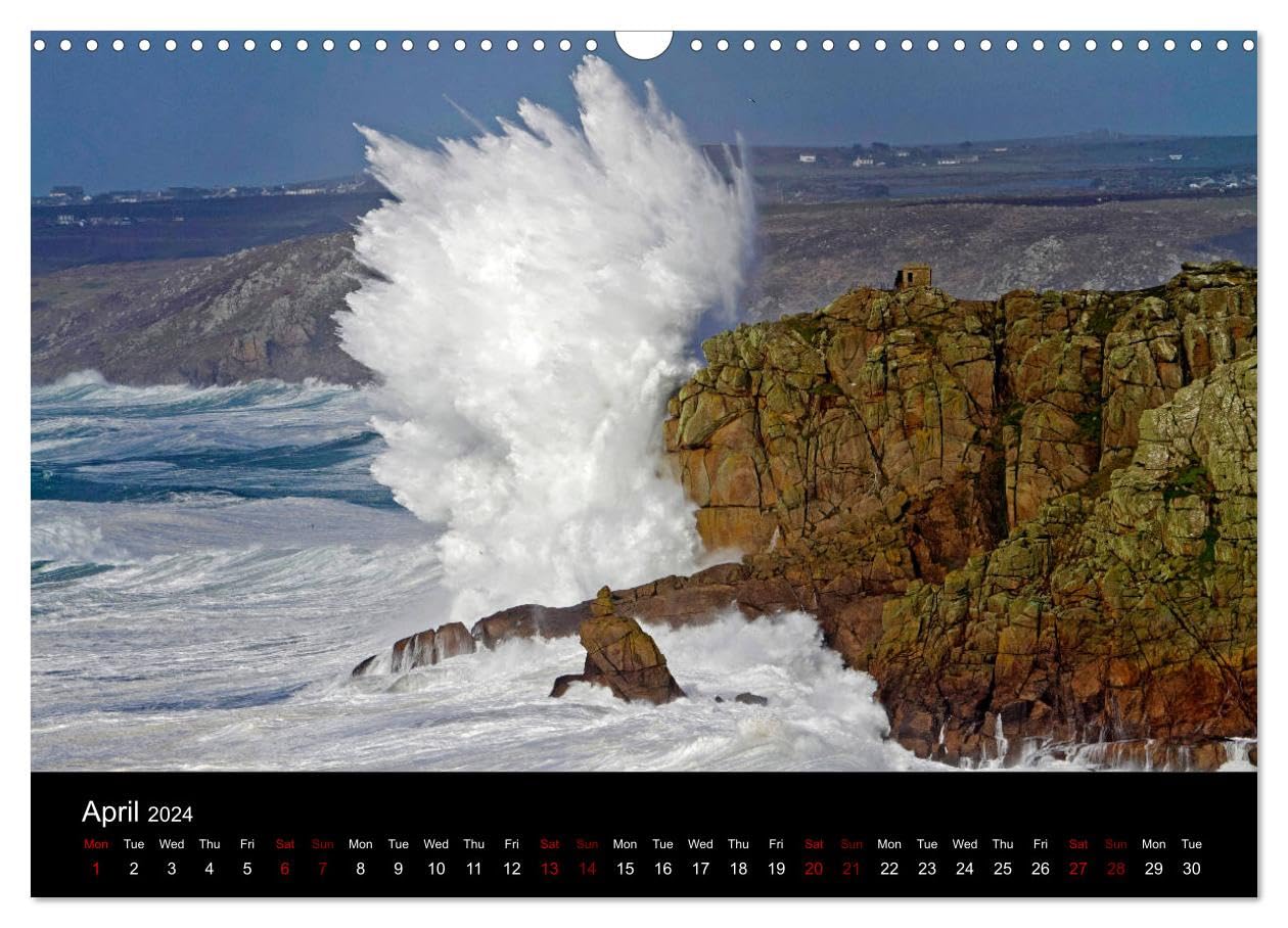 Cornish Surf and Storms (Wall Calendar 2024 DIN A3 Landscape), CALVENDO 12 Month Wall Calendar