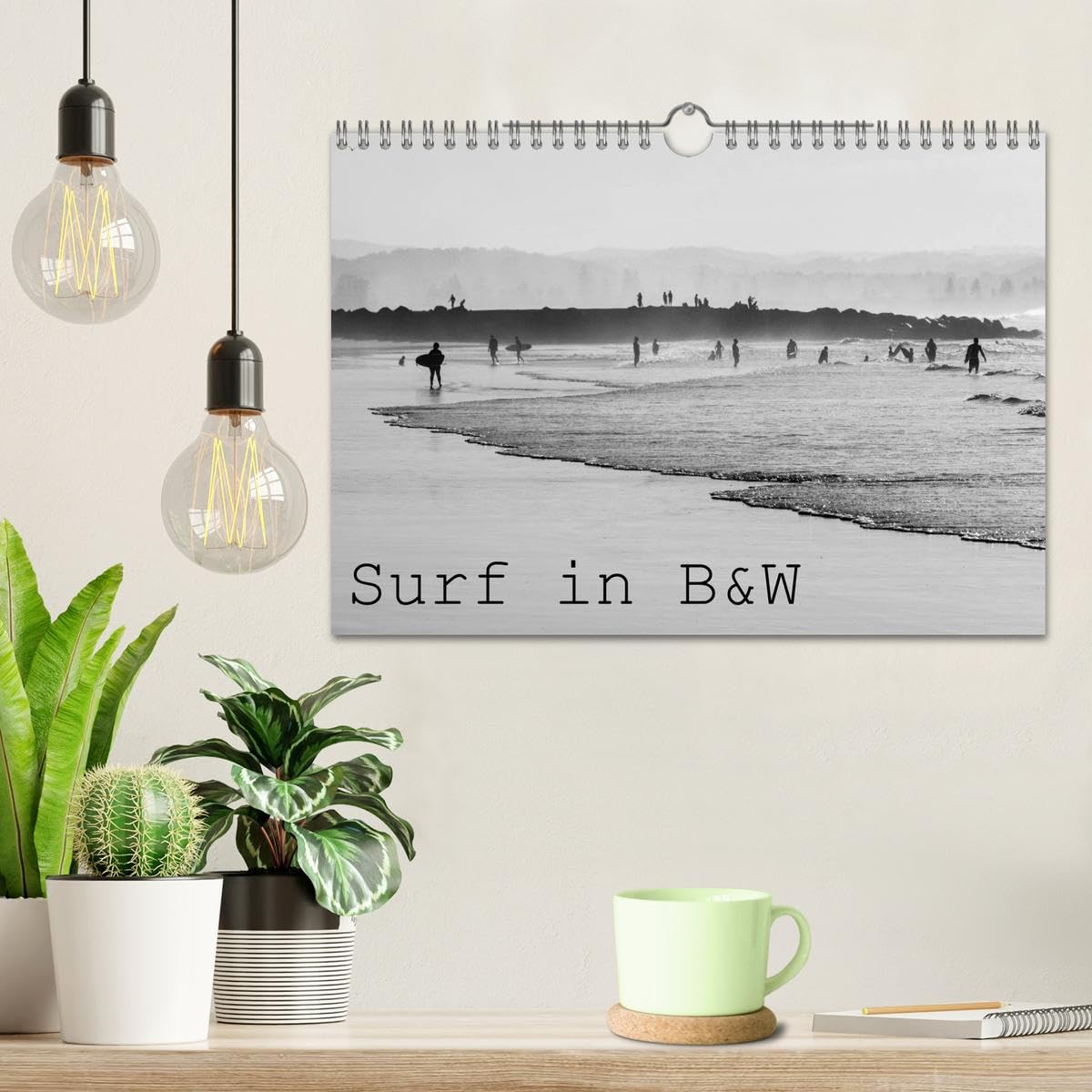 Surf in B&W (Wall Calendar 2024 DIN A4 Landscape), CALVENDO 12 Month Wall Calendar