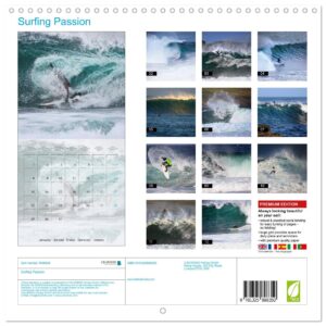 Surfing Passion (Wall Calendar 2024 12" × 12"), CALVENDO 12 Month Wall Calendar