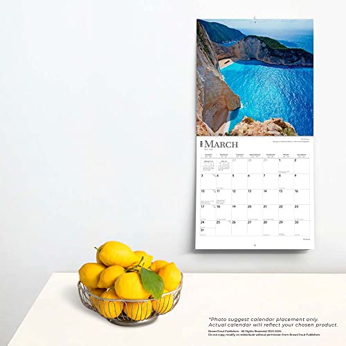 Greece | 2024 12 x 24 Inch Monthly Square Wall Calendar | BrownTrout | Travel Europe Balkans Athens Mykonos