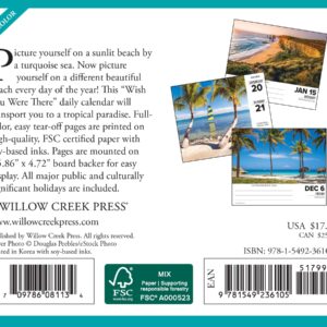 Willow Creek Press Ah, The Beach! Daily 2024 Box/Desk Calendar (5.86" x 4.72")