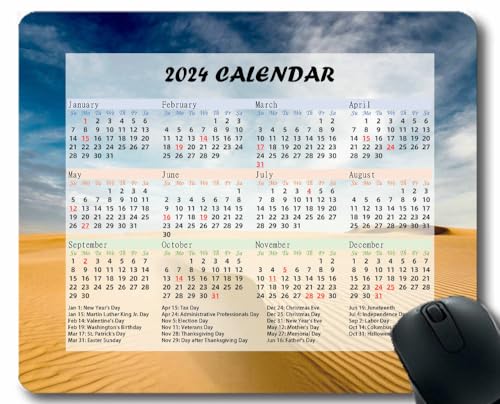 2024 Calendar Gaming Mousepad Cliffs Sea Shore Surf 2024 Calendar Mouse Mat