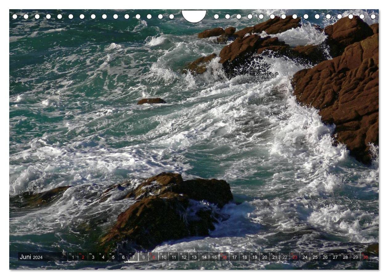 Rock in the surf (Wall Calendar 2024 DIN A4 Landscape), CALVENDO 12 Month Wall Calendar