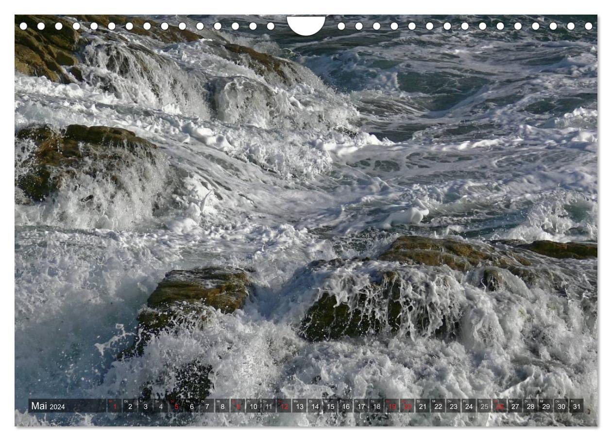 Rock in the surf (Wall Calendar 2024 DIN A4 Landscape), CALVENDO 12 Month Wall Calendar