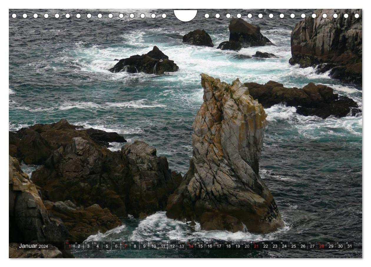 Rock in the surf (Wall Calendar 2024 DIN A4 Landscape), CALVENDO 12 Month Wall Calendar