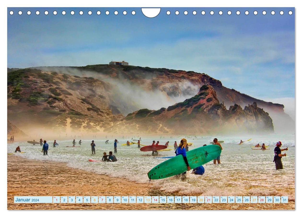 Surfing - water, wind and cool guys (Wall Calendar 2024 DIN A4 Landscape), CALVENDO 12 Month Wall Calendar