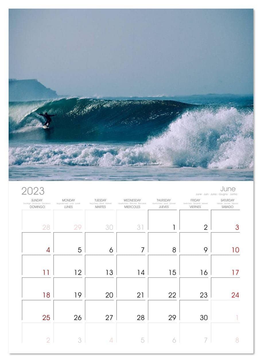 SURF PASSION 2022 Photos by Marion Koell (Monthly Wall Calendar 2024 11.7" x 16.5" (open)), CALVENDO 14 Month Calendar