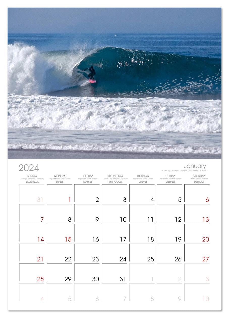 SURF PASSION 2022 Photos by Marion Koell (Monthly Wall Calendar 2024 11.7" x 16.5" (open)), CALVENDO 14 Month Calendar