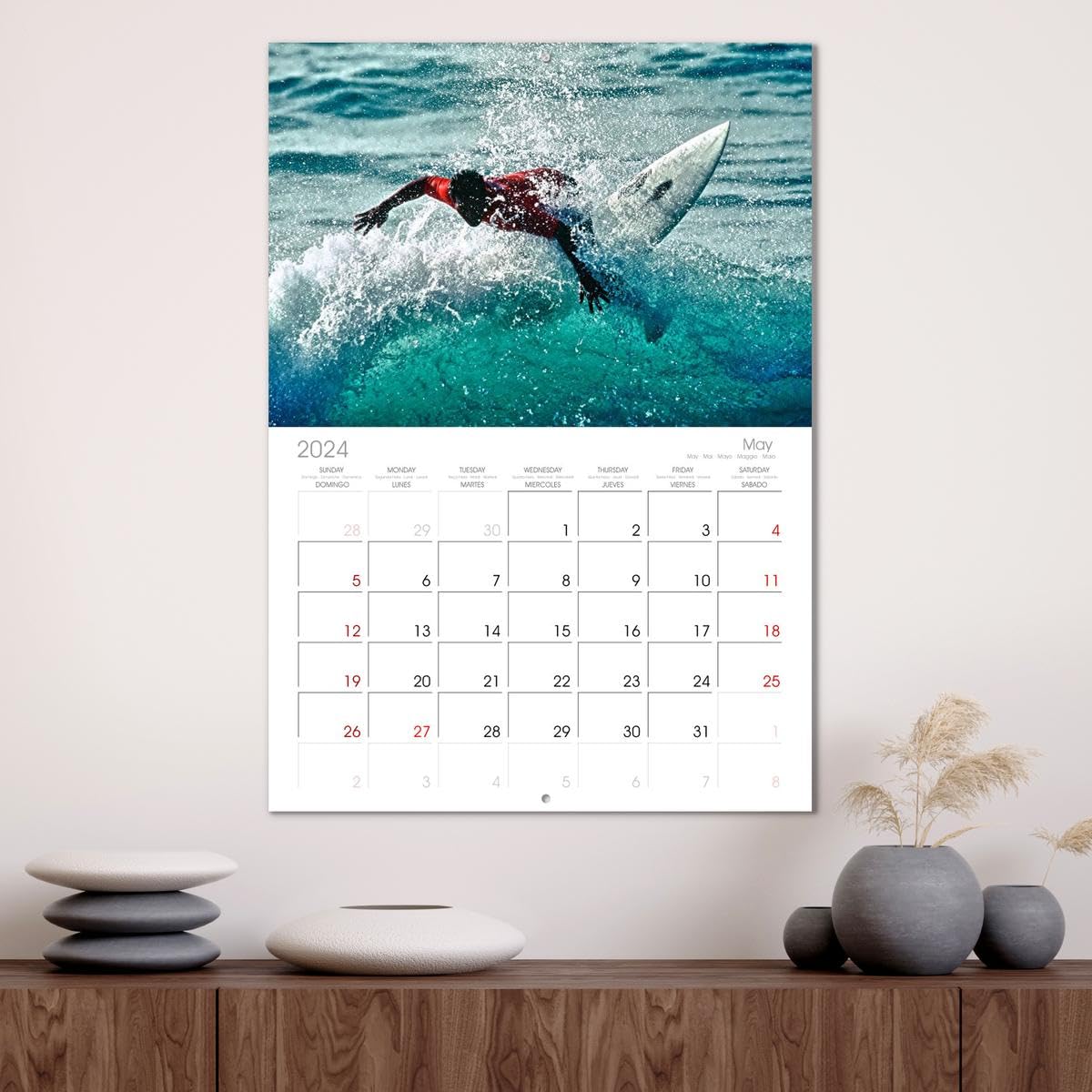 SURF PASSION 2022 Photos by Marion Koell (Monthly Wall Calendar 2024 11.7" x 16.5" (open)), CALVENDO 14 Month Calendar