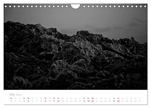 Dark surf - North Sea and Mediterranean Sea landscape photographs by Niko Korte (Wall Calendar 2024 DIN A4 Landscape), CALVENDO 12 Month Wall Calendar