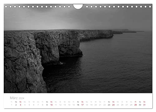 Dark surf - North Sea and Mediterranean Sea landscape photographs by Niko Korte (Wall Calendar 2024 DIN A4 Landscape), CALVENDO 12 Month Wall Calendar