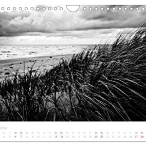 Dark surf - North Sea and Mediterranean Sea landscape photographs by Niko Korte (Wall Calendar 2024 DIN A4 Landscape), CALVENDO 12 Month Wall Calendar