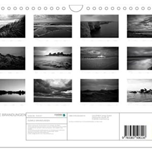 Dark surf - North Sea and Mediterranean Sea landscape photographs by Niko Korte (Wall Calendar 2024 DIN A4 Landscape), CALVENDO 12 Month Wall Calendar