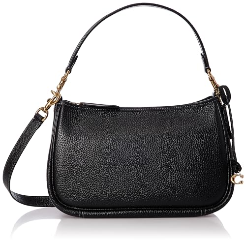 COACH Soft Pebble Leather Cary Crossbody, Black, One Size