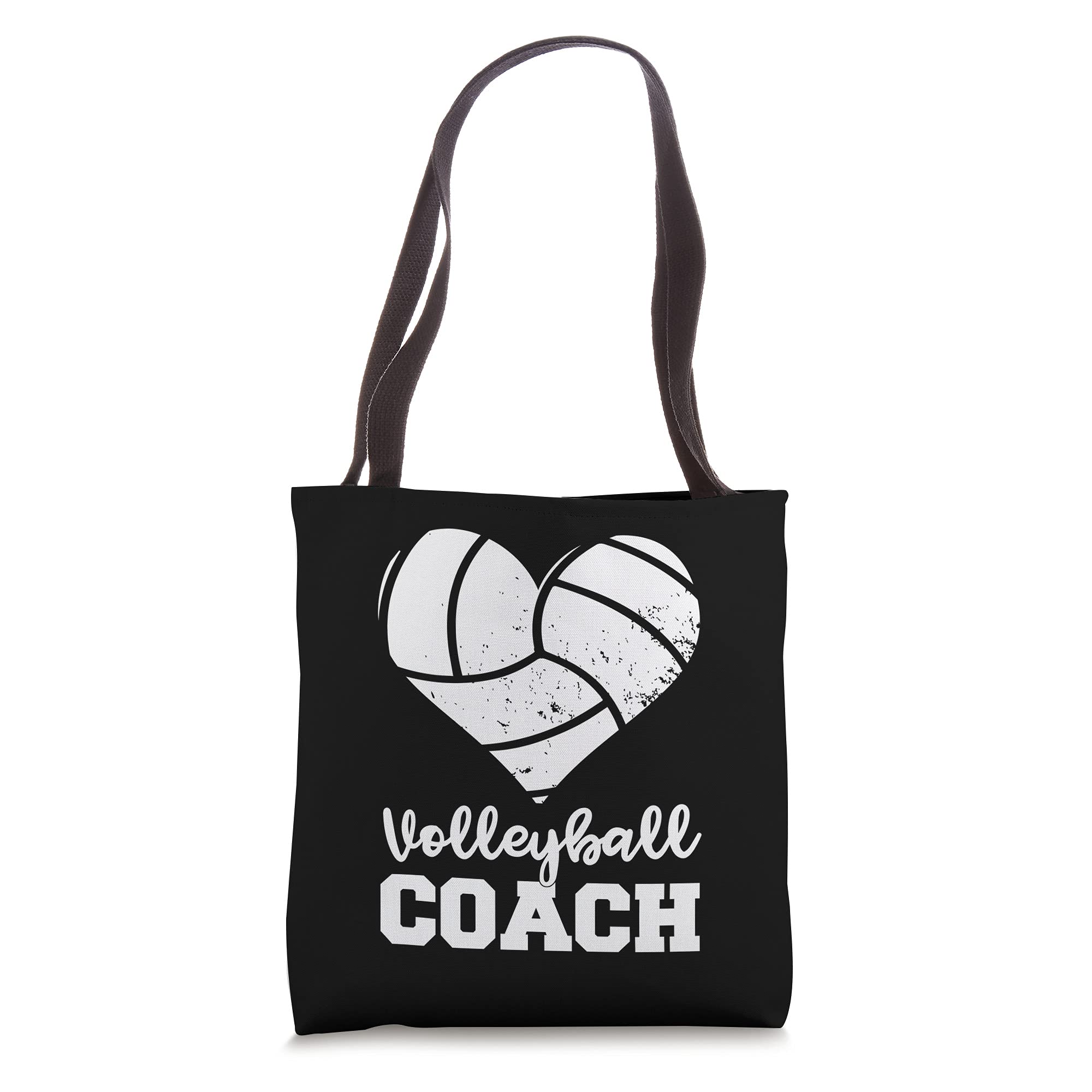 Volleyball Coach Ball Heart Funny Volleyball Tote Bag