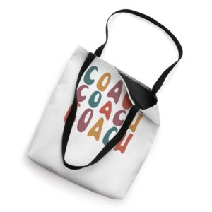 Coach Groovy Retro Colorful Design Coaching Tote Bag