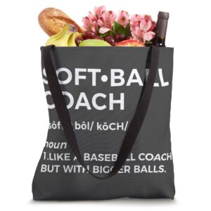 Softball Coach Definition Gift - Funny Softball Coach Gift Tote Bag