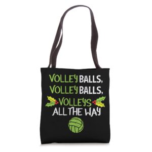 Volleyball Coach Christmas Gift for Player Cute Saying Black Tote Bag