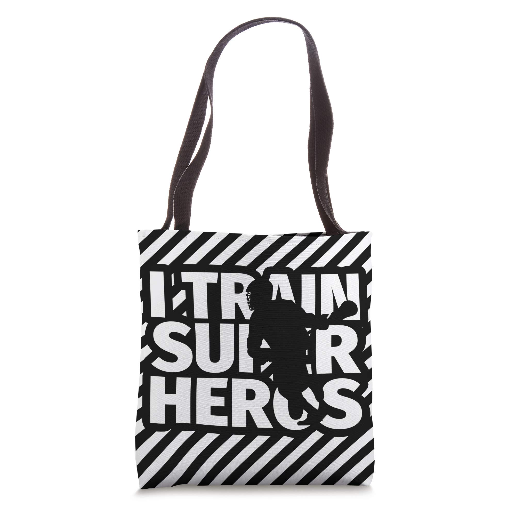 Lacrosse Coach Gift Funny striped / with black and white str Tote Bag