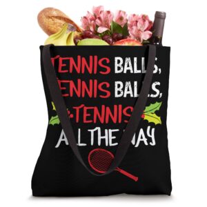 Tennis Coach Christmas Gift Cute Saying Black Tote Bag