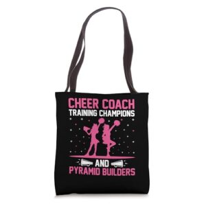 cheerleading coach cheer coach cheerleader cheer training tote bag