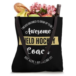 Field Hockey Coach Shirt Thank You Tote Bag