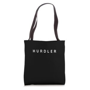 hurdlers hobby / modern, contemporary font design tote bag