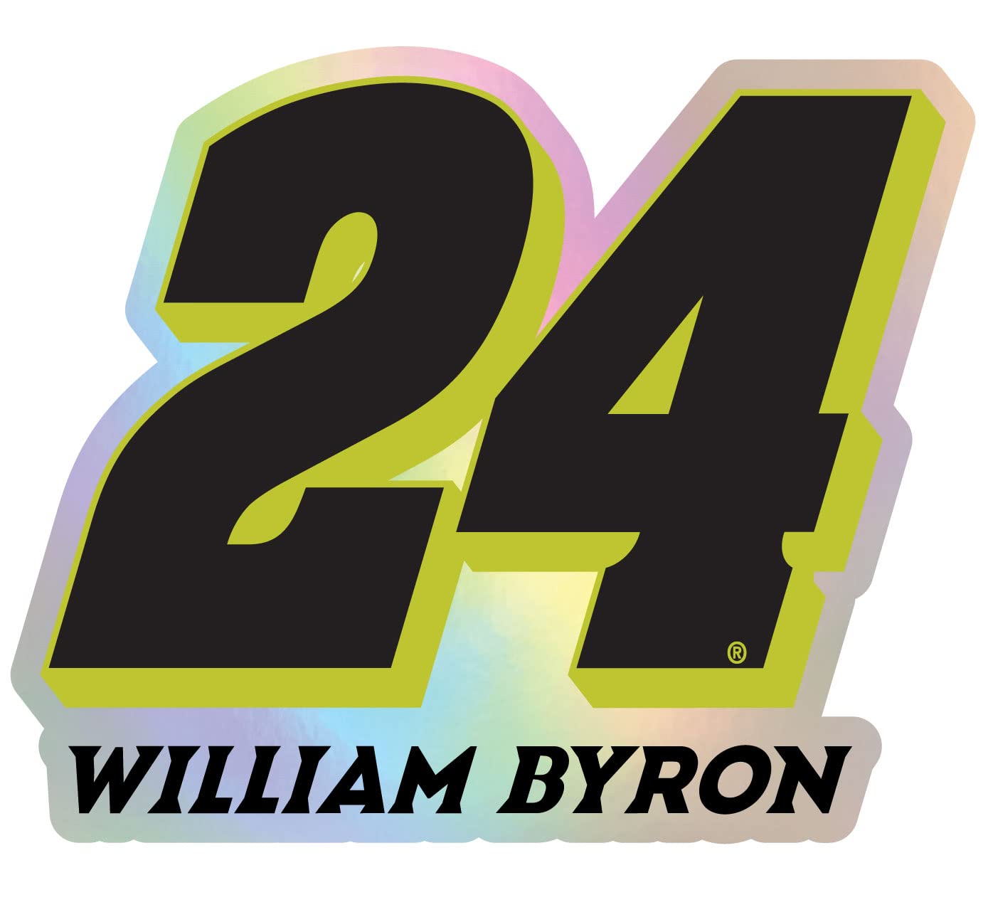 #24 William Byron 6-Inch Laser Cut Holographic Vinyl Decal Sticker