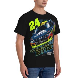 William Byron 24 Men's T-Shirt Crewneck T-Shirt Tight Sport Short Sleeve Classic Printing Performance