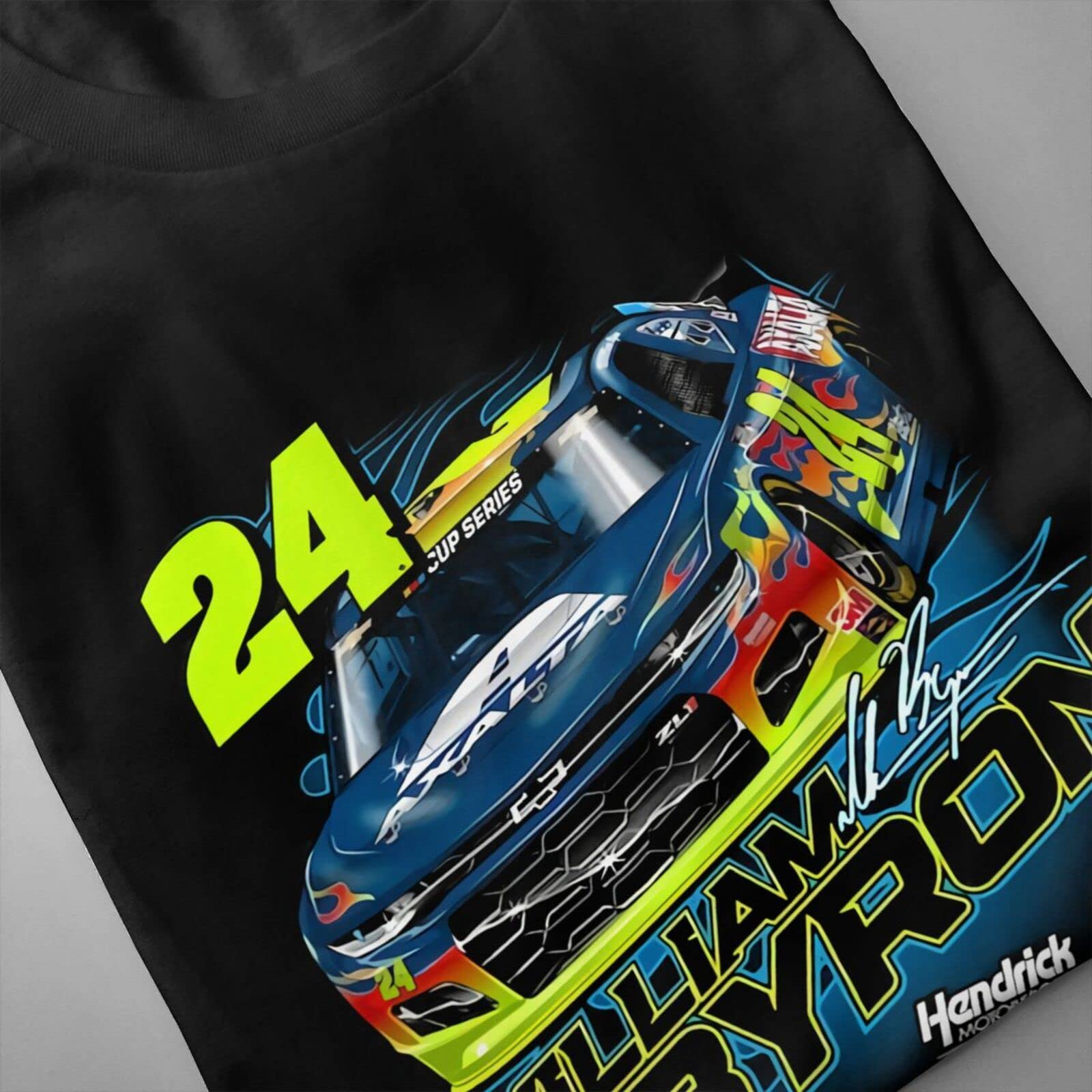 William Byron 24 Men's T-Shirt Crewneck T-Shirt Printing Performance Classic Short Sleeve Black