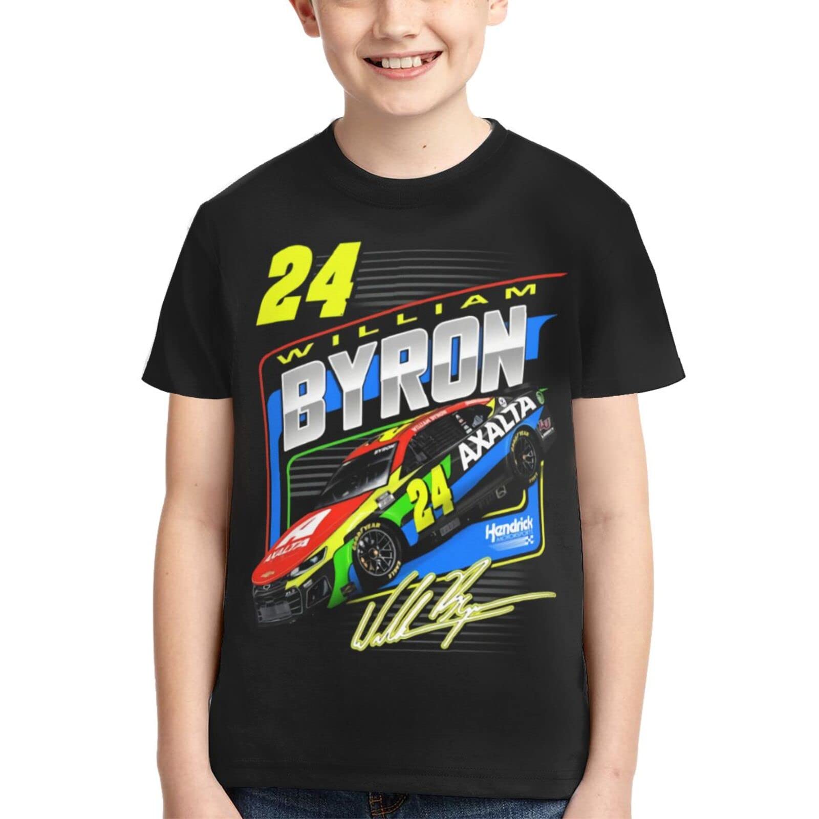 William Byron 24 Shirt for Teen Girl & Boy Printing Short Sleeve Tee Athletic Classic Shirt Crewneck T-Shirt