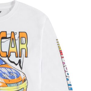 NASCAR Vintage Daytona 500 Shirt Racing Mens Graphic Long Sleeve T-Shirt (White, Small)