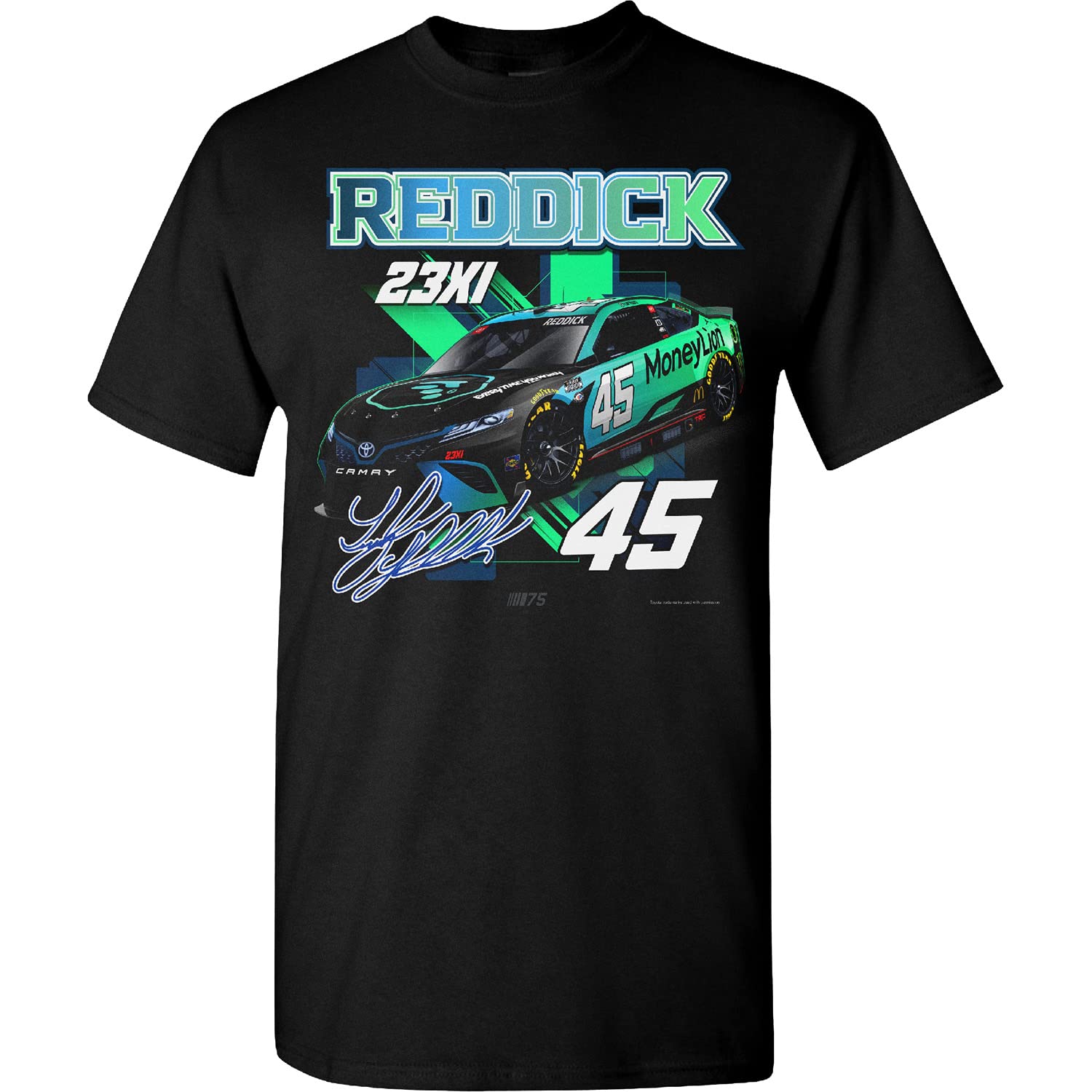 Checkered Flag Sports Tyler Reddick Draft T-Shirt Black (as1, Alpha, 3X_l, Regular, Regular)