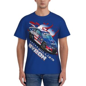 William Byron 24 Men's T-Shirt Crewneck T-Shirt Tight Sport Short Sleeve Classic Printing Performance