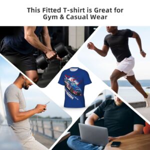 William Byron 24 Men's T-Shirt Crewneck T-Shirt Tight Sport Short Sleeve Classic Printing Performance